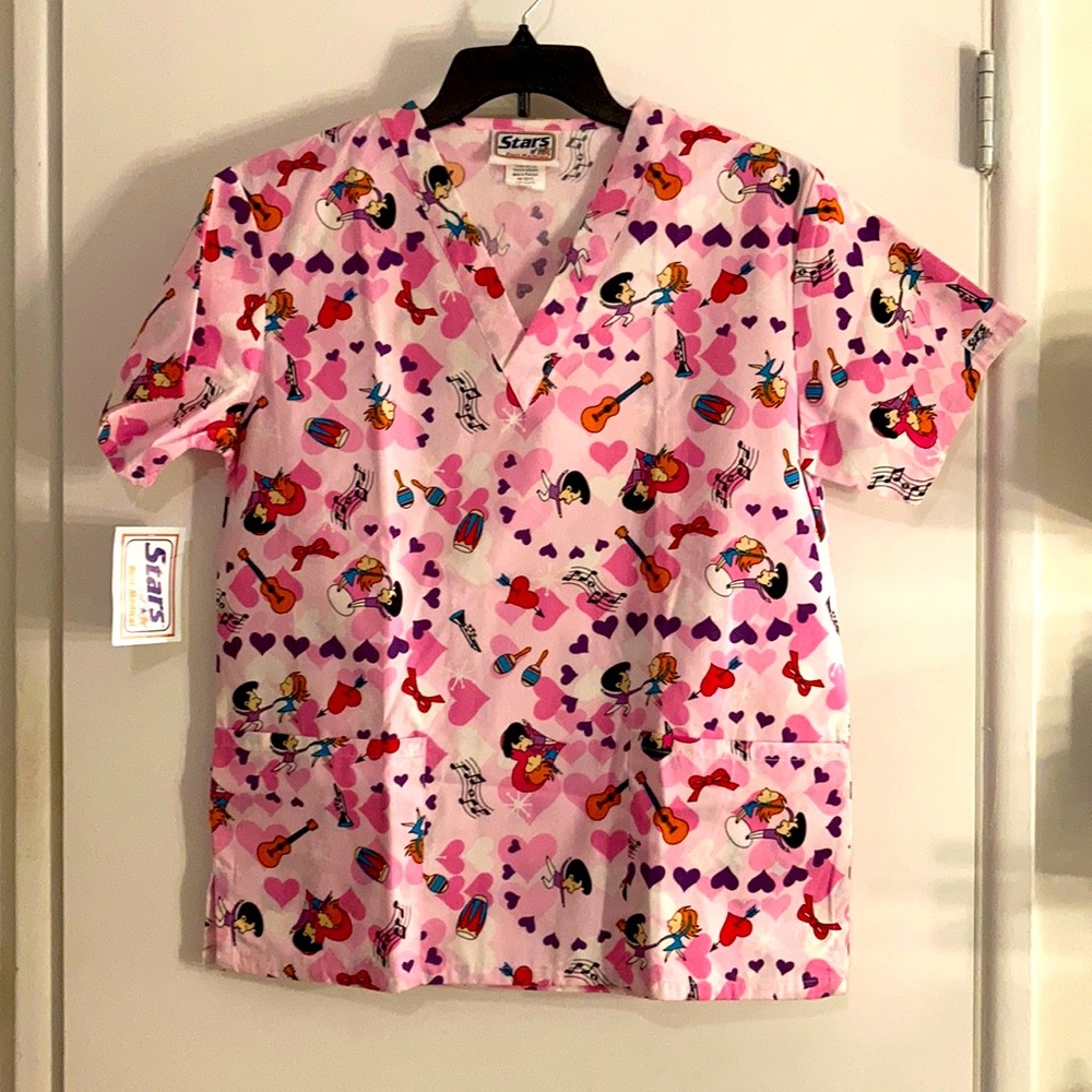 Stars scrubs top